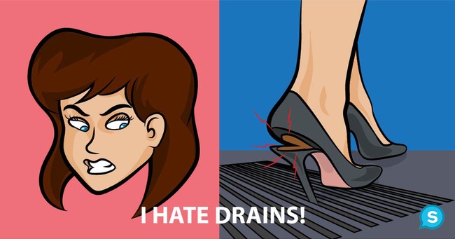 High heels memang selalu bisa membuat penampilan lebih berkelas dan stylish. Tapi malapetaka bisa terjadi saat pemakai high heels menemui jalan berlubang atau lebih parahnya tersangkut di lubang. Foto: Dok. Shareably