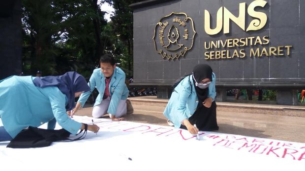 Rekannya Jadi Tersangka, Mahasiswa UNS Gelar Aksi savewildan