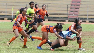 Tim Rugby Putri DKI Jakarta Bantai Bali 38-0