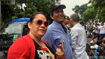 Driver Wanita di Demo Taksi Online