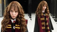 Dara berusia 18 tahun itu kala meniru Hermione Granger dalam film Harry Potter. (Dok. Instagram/sladkoslava)