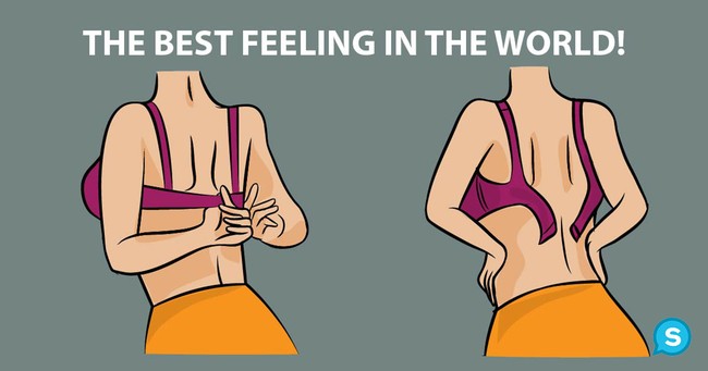 Tak ada yang lebih menyenangkan untuk wanita ketika akhirnya bisa sampai di rumah dan melepas bra mereka. Beban hidup menjadi sedikit berkurang rasanya. Foto: Dok. Shareably