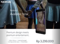 Nokia 6 Dijual Rp 3,3 Juta di Indonesia