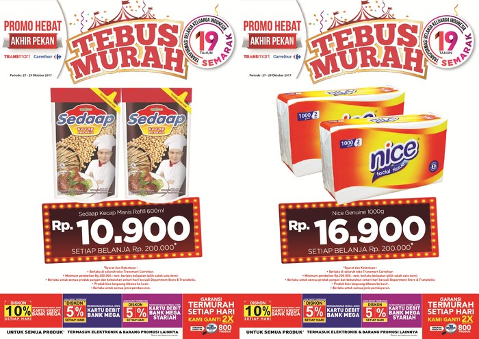Tebus Murah Groseri di Promo Akhir Pekan Transmart Carrefour
