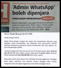 Admin WhatsApp Boleh Dipenjara