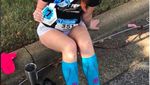 Nekat! Wanita Ini Ikut Full Marathon dengan Sepatu Hak Tinggi