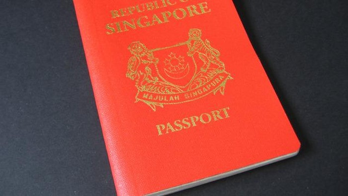 Ilustrasi paspor Singapura