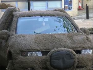 Lucu, Mobil Mirip Anjing Ini Jadi Tontonan Warga