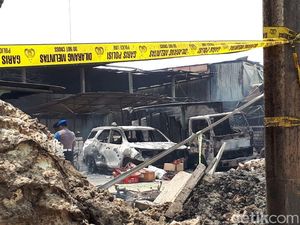 Ini Penampakan Sisa-sisa Kembang Api di Pabrik yang Meledak