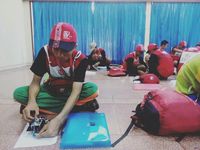 Keren! Para Pramuka Muda Ini Adu Jago Merakit Robot