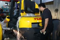 Penampakan Forklift Berisi 100 Kg Sabu di Tangerang