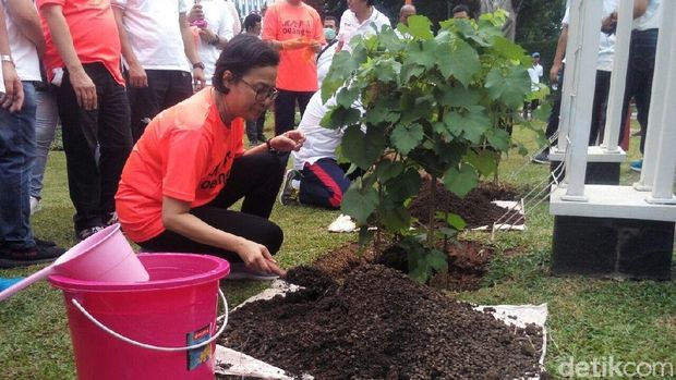 Menkeu Sri Mulyani di peringatan Hari Oeang ke-71