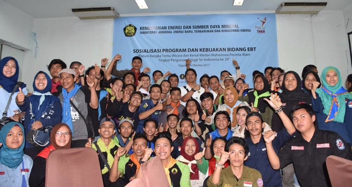Kenalkan Energi Terbarukan, ESDM Gandeng Mahasiswa Pecinta Alam