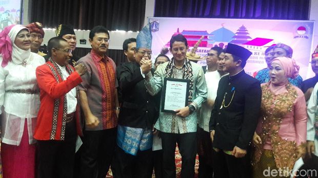 Wagub DKI Jakarta Sandiaga Uno di Ancol, Sabtu (28/10/2017)