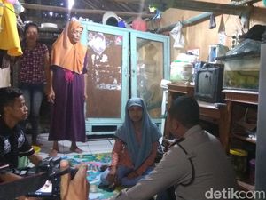 Kapolsek Teluk Naga Jenguk Keluarga Surnah Korban Ledakan Pabrik