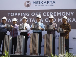 Dihadiri Luhut, Lippo Lakukan Topping Off 2 Tower Meikarta