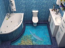 Lukisan 3D yang Bikin Betah di Kamar Mandi