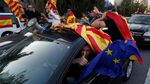 Begini Ramainya Aksi Tolak Catalonia Merdeka di Spanyol