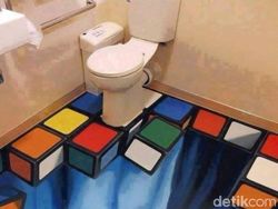 Lukisan 3D yang Bikin Betah di Kamar Mandi