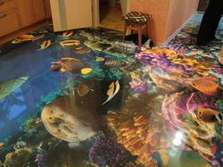 Lukisan 3D yang Bikin Betah di Kamar Mandi