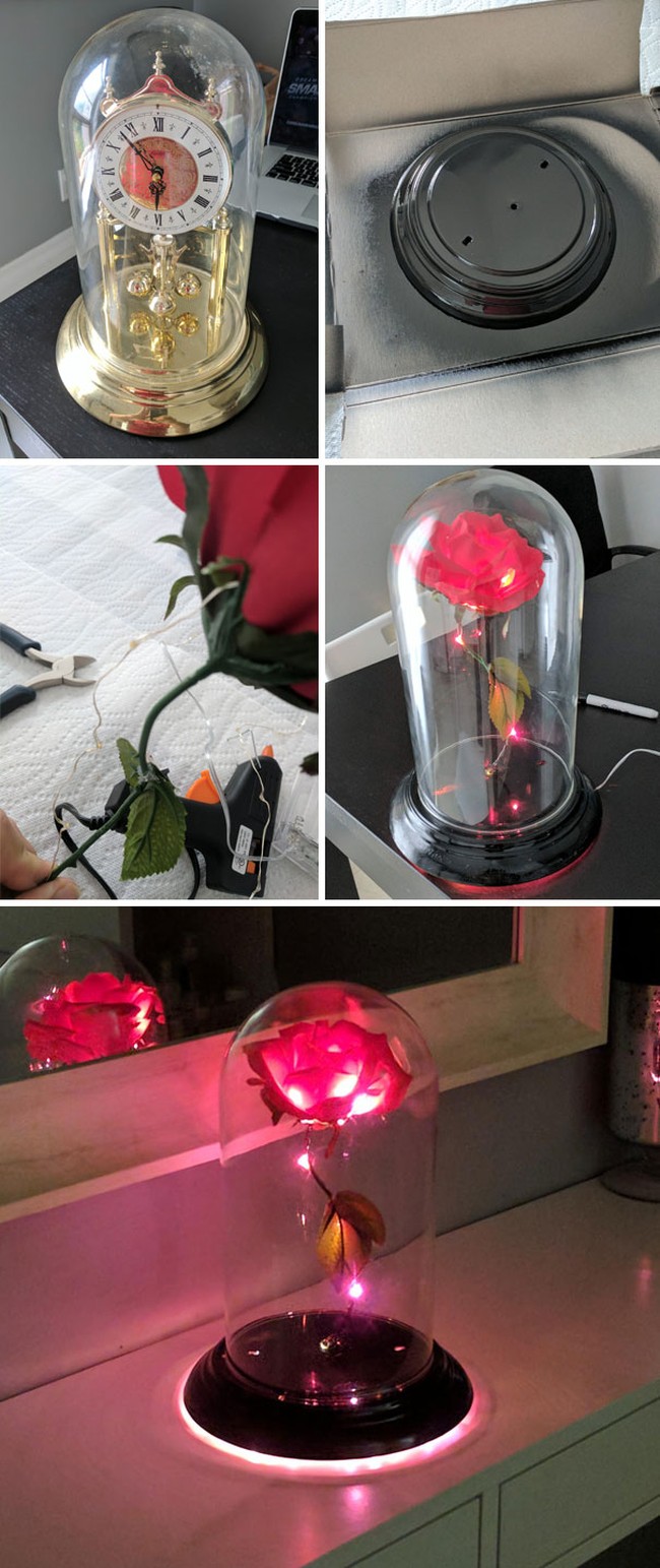 Suami menghadiahkan istrinya setangkai mawar bak di film Beauty and The Best. Foto: Dok. Bored Panda