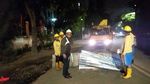 Galian Menganga di Lodan Raya Kini Dipagari, Kapan Proyek Selesai?