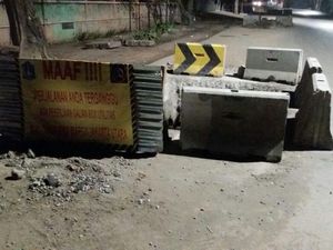 Galian di Jl Lodan Bahayakan Pengguna Jalan, Bina Marga Minta Maaf