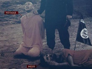 Neymar dan Messi di Poster Ancaman Terbaru ISIS untuk Piala Dunia 2018
