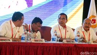 Rapat antara KONI dengan pengurus besar/pengurus pusat (PB/PP) itu dengan agenda utama membahas implementasi dari Peraturan Presiden Nomor 95 tahun 2017.
