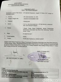 Eggi Sudjana melaporkan sejumlah pemilik akun Facebook ke Bareskrim