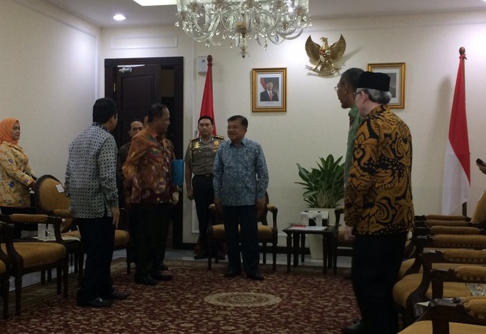 Ditemani Menristek, Wapres JK Terima Kunjungan 3 Rektor UIN