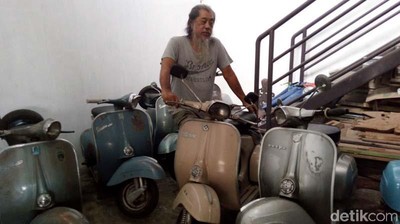 Keren! Warga Semarang Koleksi 65 Vespa Jadul