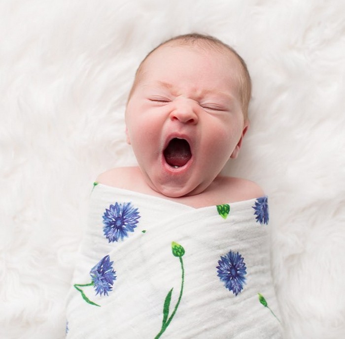 Ekspresi bayi menguap
