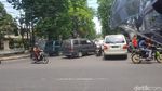 Penampakan Horor Macet Imbas Demo Buruh di Surabaya