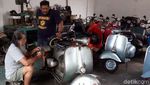 Keren! Warga Semarang Koleksi 65 Vespa Jadul