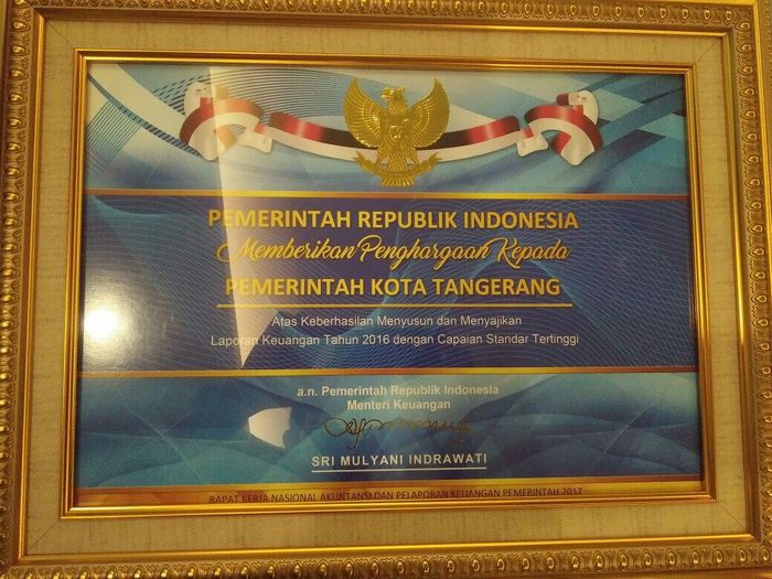 Foto: Pemkot Tangerang Capai Keuangan Standar Tinggi (Dok. Pemkot Tangerang) Foto: Pemkot Tangerang Capai Keuangan Standar Tinggi (Dok. Pemkot Tangerang)