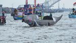 Foto: Seperti Ini Saat Sungai Musi Penuh Perahu Hias