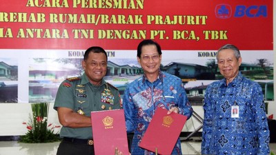 BCA Fasilitasi Perbaikan Sarana dan Prasarana TNI