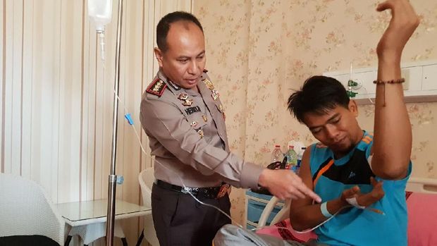 Kondisi Aipda Dwi yang ditembak begal membaik.