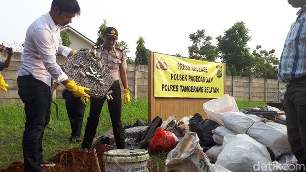 Petasan yang dimusnahkan ialah hasil gerebek pada Selasa (31/10) lalu