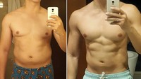 Tak heran, Marcelino memang bertekad untuk hidup jauh lebih sehat. Foto ini adalah foto transformasi tubuhnya yang didapatkan hanya dalam waktu 4 bulan. Wah! (Foto: Instagram @marcelinolefrandt)