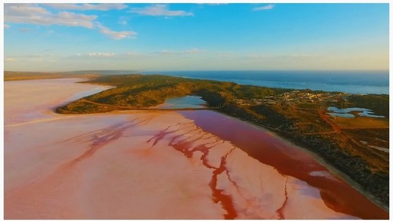 Danau Merah Muda Destinasi Favorit Baru Turis China Danau Merah Muda Destinasi Favorit Baru Turis China
