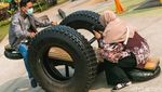 Unik! Ini Taman dengan Berbagai Fasilitas dari Ban Bekas