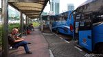 Foto Uji Coba TransJ Premium Bogor-Jakarta Dikawal Patwal BPTJ