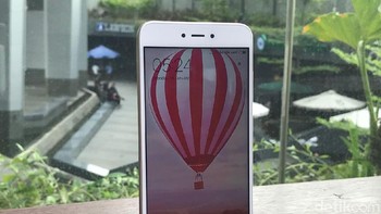 Layar Redmi Note 5A berukuran 5,5 inch dengan resolusi 1280x720 pixel. Foto: detikINET/Adi Fida Rahman