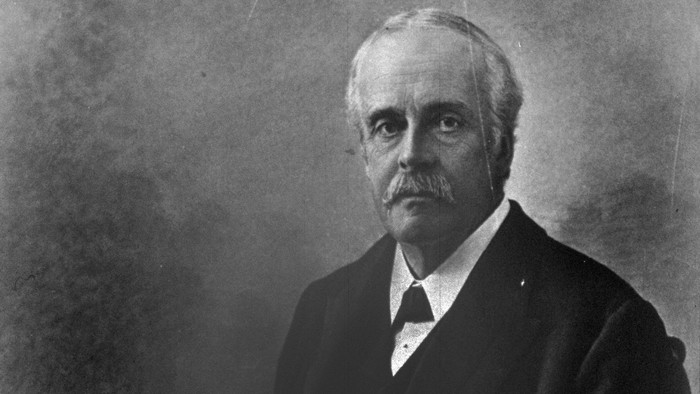 A handout picture release by the Israeli Government Press Office (GPO) on October 24, 2017, shows a portrait of then Foreign Secretary Arthur Balfour taken in 1917.
The 1917 Balfour Declaration is a formal statement of policy by the British government regarding the establishment of a Jewish homeland in Palestine. / AFP PHOTO / GPO / Handout