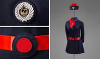 Seragam pertama pramugari Japan Airlines (SFO Museum/CNN Travel)