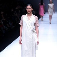 Koleksi terbaru Danjyo Hiyoji, mengusung tema Fashion Fusion dengan menghadirkan koleksi Arc di Jakarta Fashion Week 2018, Senayan City, Jakarta, Selasa (24/10/2017). Foto: Mohamamd Abduh/Wolipop
