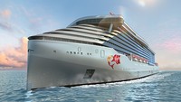 Pendiri Virgin Group, Richard Branson bersama Kepala Eksekutif Virgin Voyages, Tom McAlpin, bahwa kapal cruise tersebut akan dibuat dengan tema dewasa (Virgin Voyages/CNN)