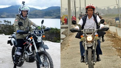 Ini Bedanya Gaya Jokowi Ngetrail di Papua dan Bekasi